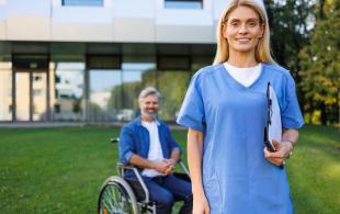 nurse-assists-patient-in-natur